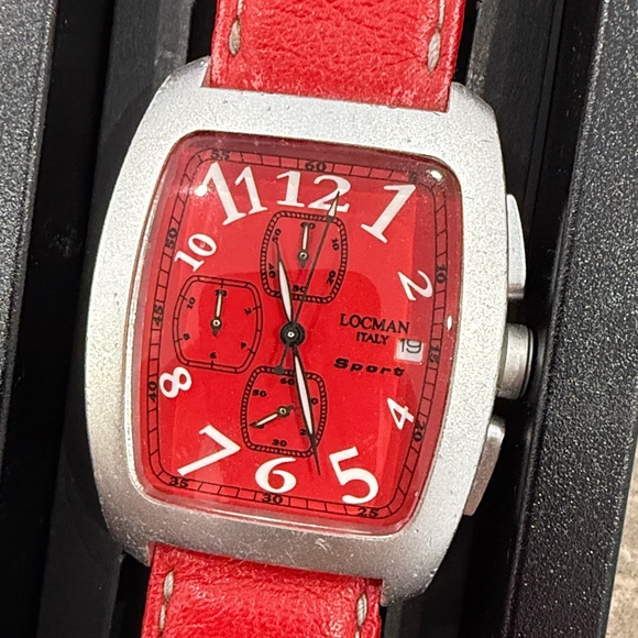 Locman Sport Red Leather Watch - Picture 2 of 3